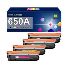 650A Toner Cartridges(with Chip) 4 Pack Compatible with 650A Toner Cartridges... picture