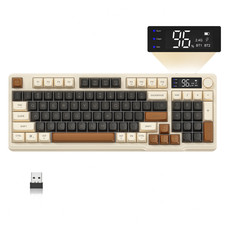 M96 PBT Wireless Membrane Gaming Keyboard Scient Keys with Knob Rainbow Backlit picture