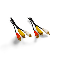 12ft Dual RCA Audio RG59 Video Cable - Black picture