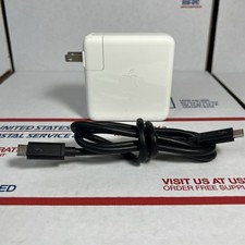 Genuine APPLE A1719 87W USB-C Power Adapter Charger + Cable -SAME DAY - WARRANTY picture