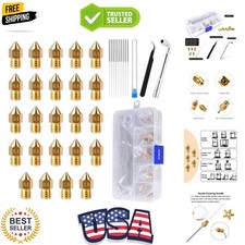 24PCS MK8 Nozzles 3D Printer Extruders Brass Nozzles 0.2mm/0.4mm/0.6mm/0.8mm/... picture