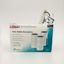 TP-LINK Deco E4 AC1200 - Whole Home Mesh Wi-Fi System - Pack of 3, White  —used— picture