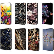 Robot Flower Bird Wallet Cover Case For Honor 50 10 20 Lite X7 X8 30i Nova 9 picture
