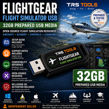 FlightGear Flight Simulator Prepared USB Media 32GB Setup Guide TRS Tools picture