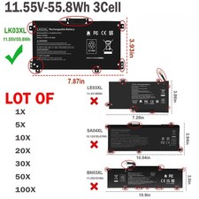 🧡LOT LK03XL Battery For HP ENVY 17-ae1xx 17-ae0xx 15-cr0xxx 916368-421 55.8Wh picture