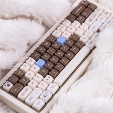 148 Keys Cat Keycaps Brown Cute MOA Profile Keycap Set for Cherry MX Gateron picture