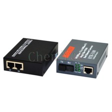 1Pair 10/100M Fiber Optic Media Converter 1 CH*SC 2 CH*RJ45 Netlink Converter picture