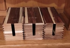 WOOD CABLE MANAGEMENT BOXES 12 X 5.25 X 5.25 LOT OF 3 BOXES picture