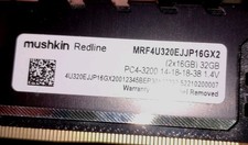 Mushkin REDLINE ST - 32GB (2x16GB) DDR4-3200 UDIMM: 14-18-18-38 Timings picture