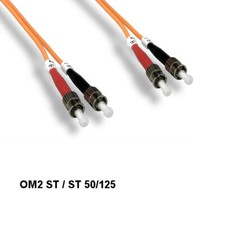 10x Kentek 2 m OM2 ST to ST Multi-Mode Fiber Optic Cable 50/125 Duplex Network picture