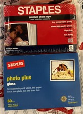 Lot of 2 Sealed Staples Photo Plus Gloss Paper 4