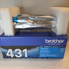 NEW GENUINE - BROTHER TN431C CYAN TONER - TN-431C - SEALED BAG picture