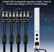 HiFi Audio Speaker Cable Loudspeaker Wire with Banana Connectors & Y Spade Plug picture