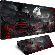 Japanese Desk Mat Riverside Full Moon Large Mouse Pad Gaming Mousepad Extended X picture
