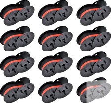 Calculator Ribbon Red/Black, 12 Pack, 18ft x 0.5 in, Twin Spool Calculator Ribb picture