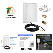 Outdoor 15dBi Dual Band WiFi 2.4GHz 5GHz 5.8GHz Long-Range Directional Panel ... picture