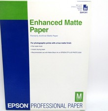 Epson S041341 Enhanced Matte Photo Paper 8.5