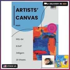 PPD Printable Fabric Sheets, Canvas Paper for Inkjet Printer, 100% Real Cotton, picture