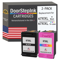 DoorStepInk Compatible Ink Cartridge for HP 67XXL Black and Color 2PK-USA picture