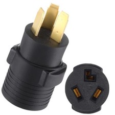 NEMA Dryer Adapter - 3 Prong Plug - Black 10-50P to 10-30R - 3 Prong picture