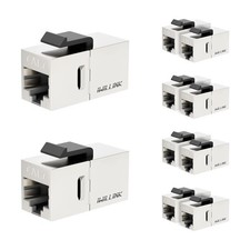 10Gbps CAT7 Coupler RJ45 Keystone Shielded Coupler 10-Pack, Ethernet Coupler,... picture