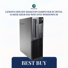 Lenovo M73 SFF Desktop Computer PC Intel i5 16GB 512GB SSD WIFI DVD Windows 10 picture