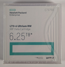 HP Enterprise LTO-6 Ultrium RW 6.25TB MP Data Cartridge | C7976A (NIB, Sealed) picture