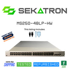 🔀 Cisco Meraki MS250-48LP-HW 48-Port Gigabit PoE+ Cloud Managed Switch ⚡ picture