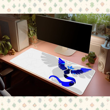 Pokemon Articuno Minimalist Desk Mat Mouse Pad Large Extended Gaming Art picture