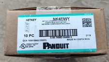 New Box Of 10 Panduit NK4FIWY, Netkey 4 Postition Faceplate  *Free Shipping* picture