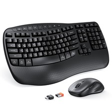 New Ergonomic Keyboard and Mouse Wireless Combo, Wave Keys Natural Typing, 2.... picture