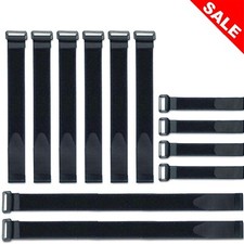 VELCRO Brand Bulk Pack 12 Reusable Fastening Cable Straps with Buckle Variety