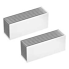 2 Pack M.2 SSD Heatsink Alloy Aluminum Cooling Sink 70*22*30mm, Silver Tone picture