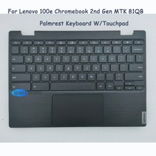 NEW For Lenovo 100e Chromebook 2nd Gen MTK 81QB Palmrest Keyboard 5CB0U26489 USK picture