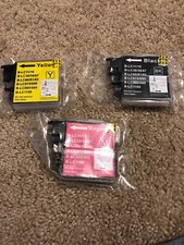 3 - Genuine OEM Brother LC16 BK M Y Ink Cartridges  NEW  picture