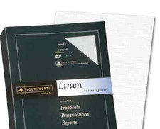 INVITATION RESUME 25% COTTON LINEN PRINTER PAPER, 24 LB, WHITE 50 SHEETS picture