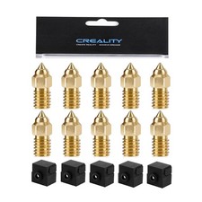 Creality Ender 3 V3 SE Nozzle Kit,10Pcs 0.4mm Brass Nozzles, 5Pcs Silicone Socks picture