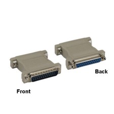 Kentek Null Modem DB25 Male to Female Adapter Connector Changer Serial RS-232 picture