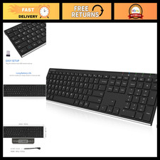 Wireless Full Size USB Keyboard for PC/Laptop - 2.4G Ergonomic Design, Quiet Key picture