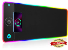 alfombrilla de ráton de carga inalámbrica para juegos RGB de 15W, alfombrilla. picture
