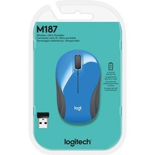 Logitech - M187 - Wireless Optical MINI Mouse with Nano Receiver - Blue picture