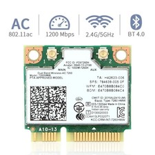Intel 7260HMW Dual-Band Wireless-AC Card, 802.11ac WiFi + Bluetooth 4.0 for PC picture
