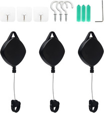 VR Cable Management 3Packs Drill Free Retractable Ceiling Pulley System | Compat picture