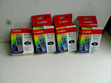 LOT OF  4 GENUINE NEW  Canon INK BCI-21 BLACK AND COLOR picture