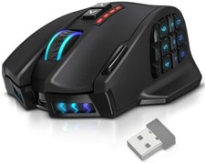 UtechSmart Venus Pro RGB Wireless MMO Gaming Mouse, 16,000 DPI classic black picture