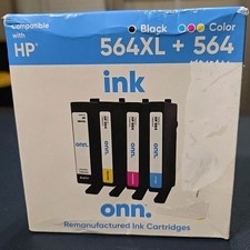 Onn 564XL / 564 Ink Cartridges B/C/M/Y For HP Exp. 05/2026 + 11/2025 picture