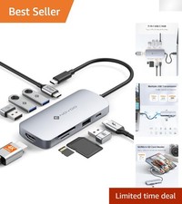 Lightweight 9-in-1 USB C Hub with Fast Charging & Data Transfer Capabilities picture