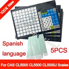 5pcs Keyboard For CAS CL5000 CL5500 CL5000J Scales W/ Pole Overlay Spanish picture