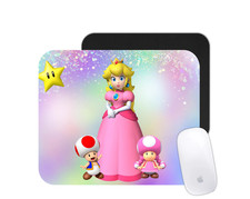 Pink Princess Peach Gamer Girl Mouse Pad – Cute Retro Gaming Desk Mat Gift picture
