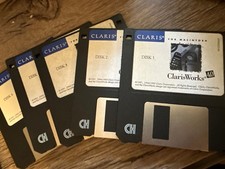ClarisWorks 4.0 for Apple Macintosh - 5 Floppy Disks (Disk 5 Missing) picture